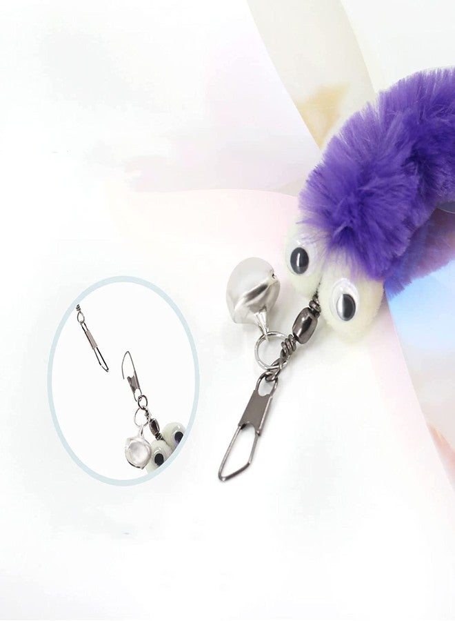 Hokoad Cat Big Eye Dragonfly Toys Replacement Cat Toy Wand Refills, 6 Pieces Big Eye Dragonfly Cat Toy Feathers Refill, Interactive Cat Teaser Wand Attachments, with Bell - Image 3